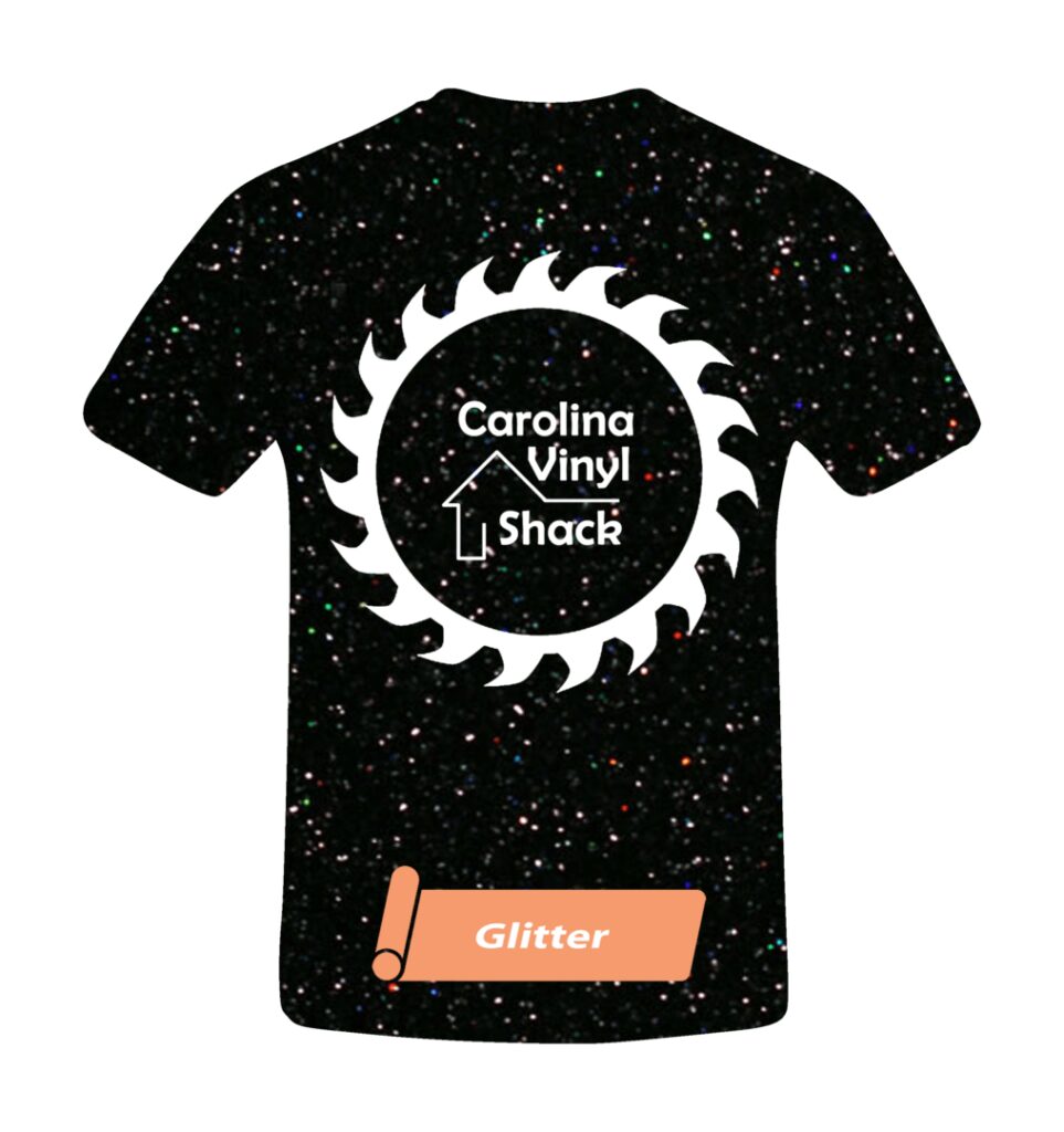 Carolina Vinyl Shack- Black Glittered T-Shirt